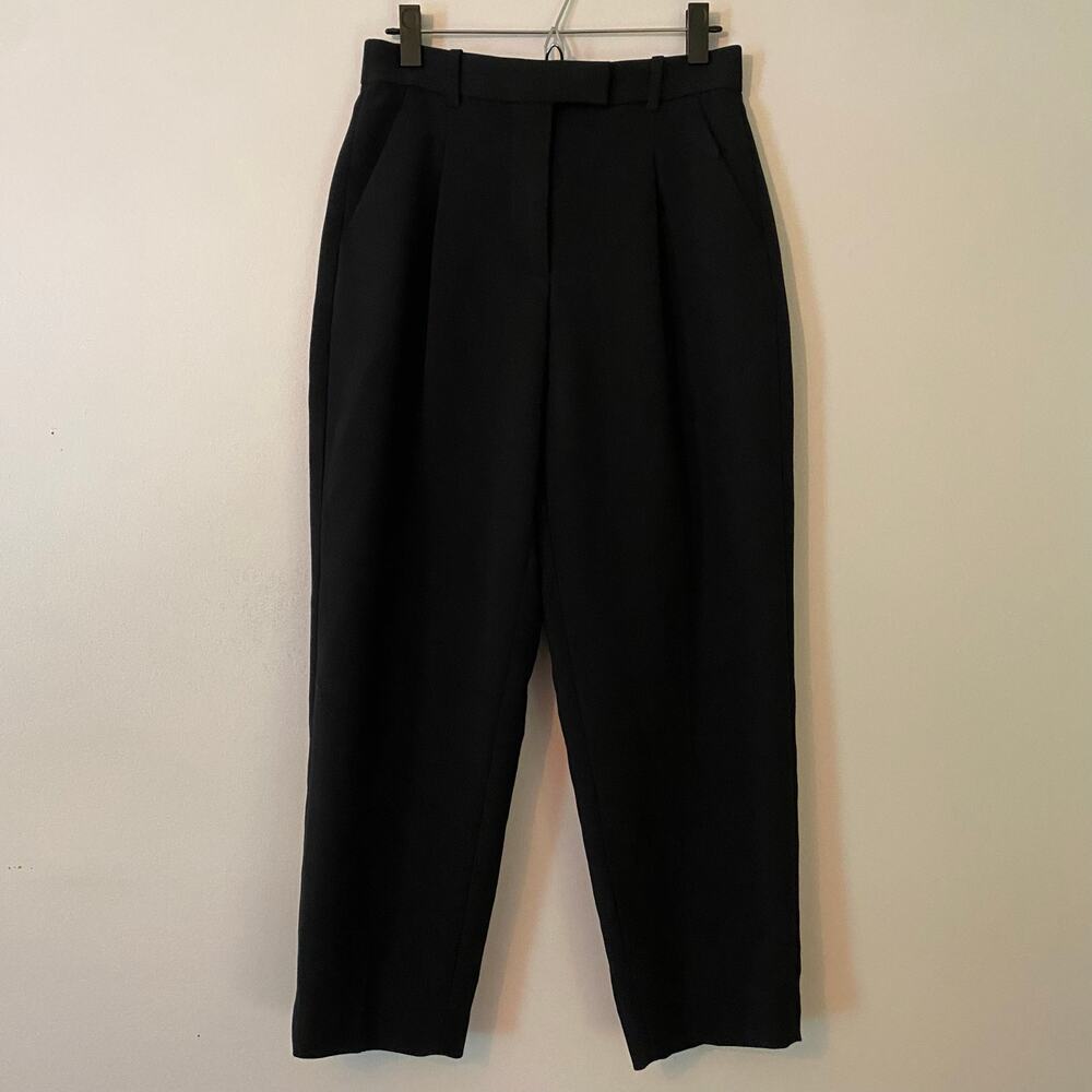 Abercrombie & Fitch Black Sloane Trouser Pants Wide Leg High Rise Women's 4 / 27